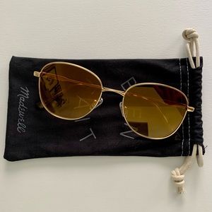 Madewell Gold Square Sunglasses